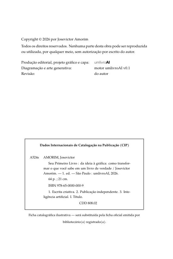 Ficha catalográfica do livro-piloto.